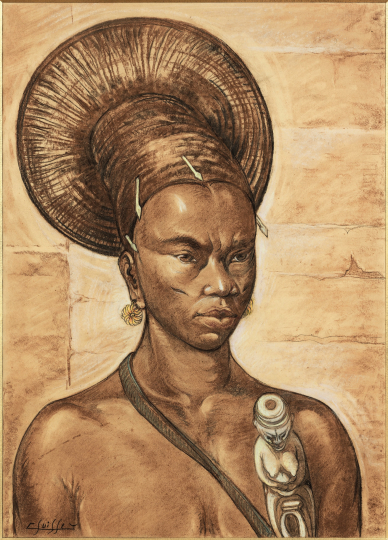 Gaston SUISSE (1896-1988) - Femme Mangbetu